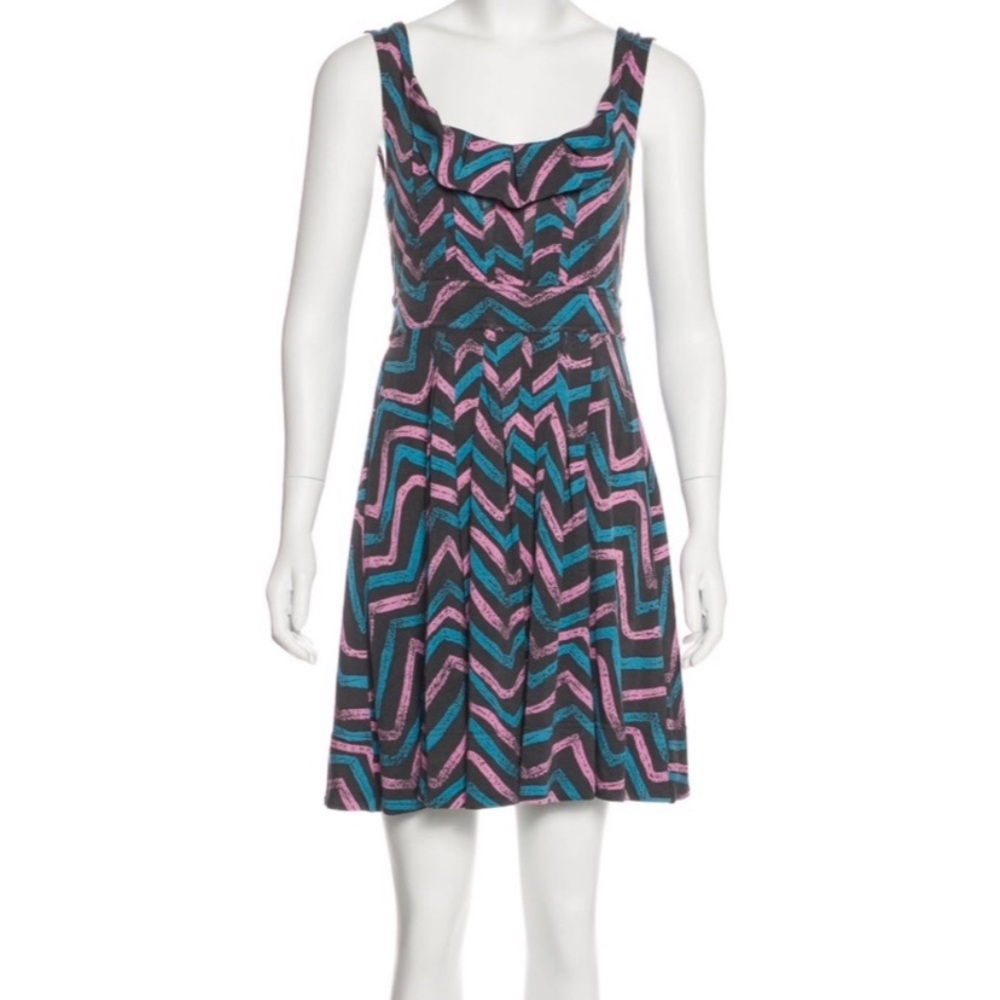 Marc by Marc Jacobs Chevron Print Mini Dress - Picture 1 of 5